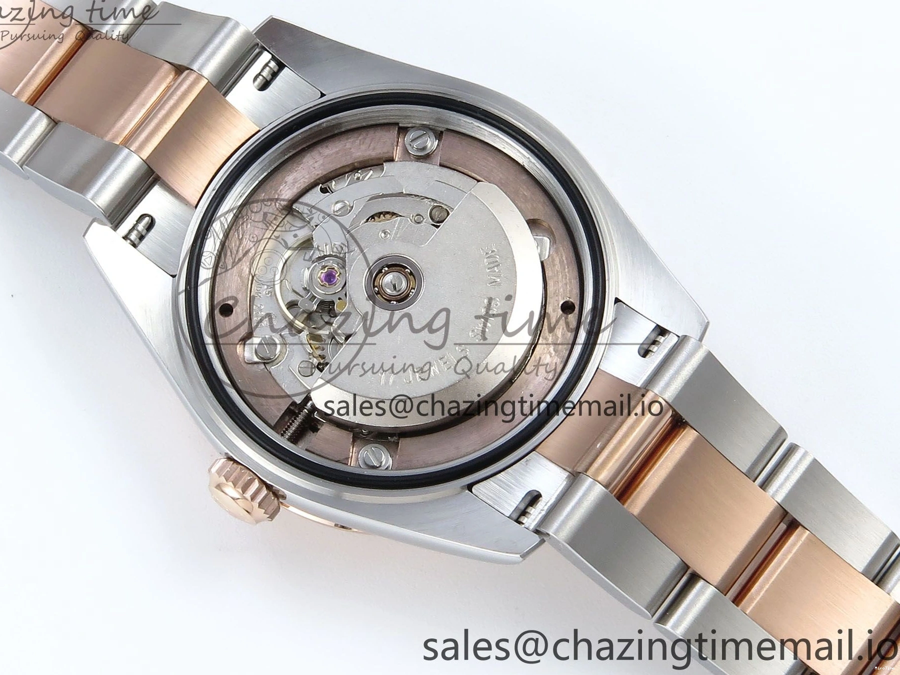 MiroTime 1230 Casual DateJust 31 278271 ARF 1:1 Best Edition 904L Steel White Roman Dial on SS RG Oyster Bracelet ETA 521